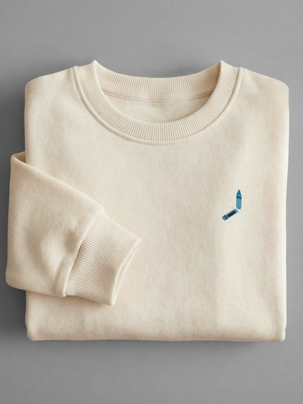 Oups Minis - Broken Crayon - Sweatshirt in Cream by Tout Est Fichu