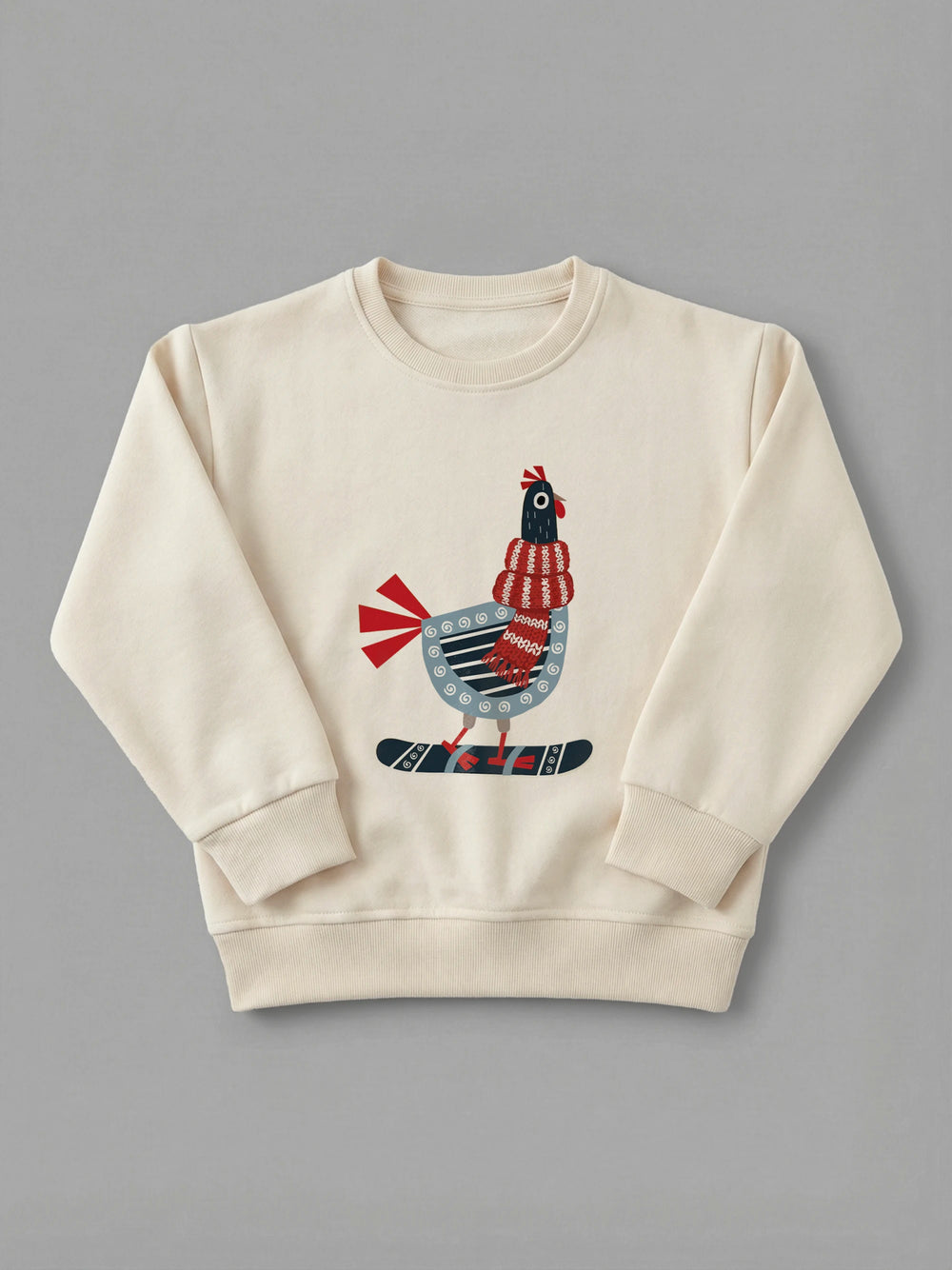 Chicken Slider - Sweatshirt in Cream by Tout Est Fichu