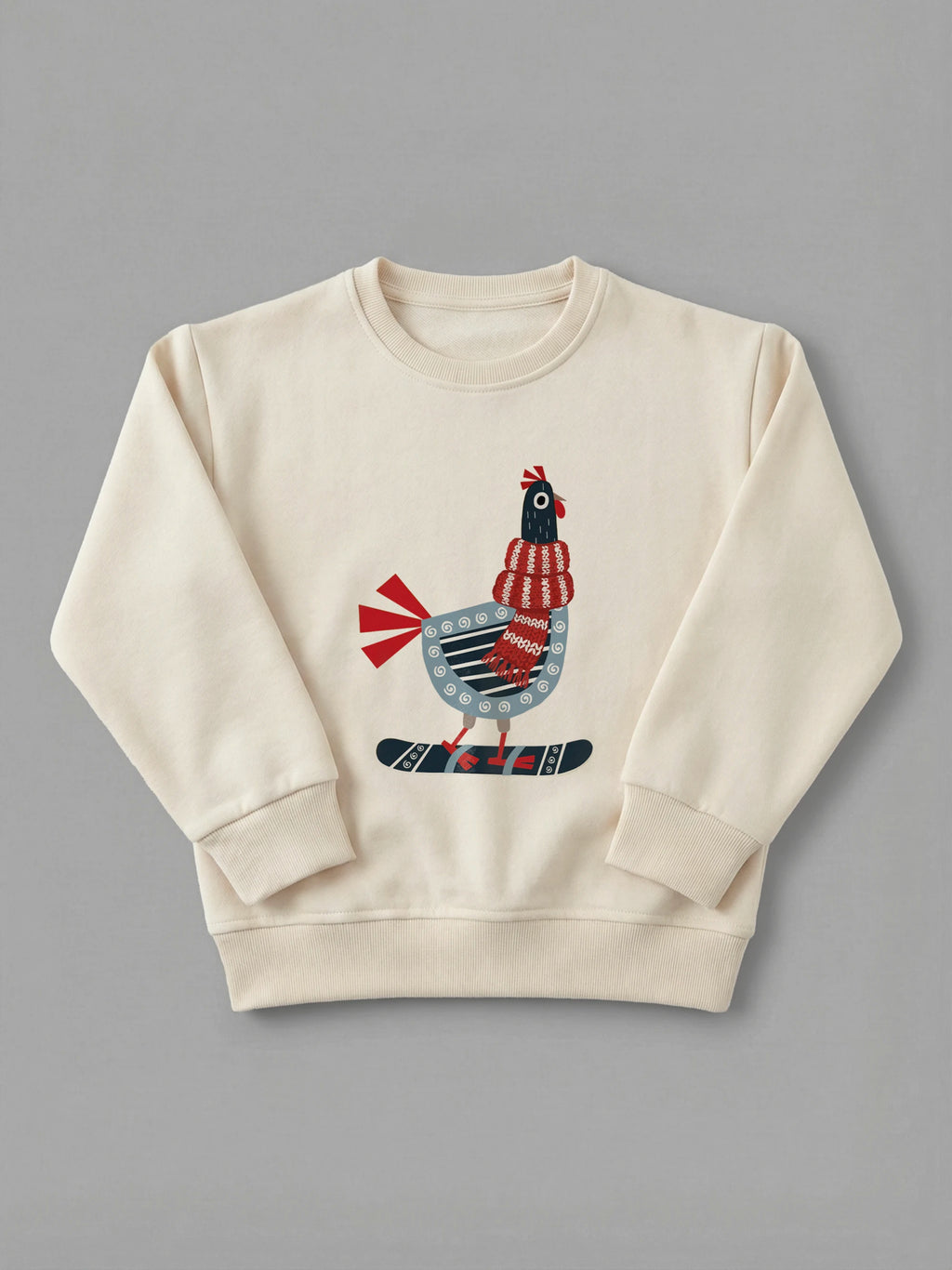 Chicken Slider - Sweatshirt in Cream by Tout Est Fichu