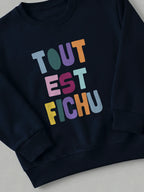 CHUNKY - Sweatshirt Navy close-up by Tout Est Fichu