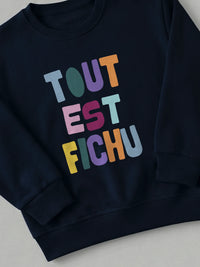 CHUNKY - Sweatshirt Navy close-up by Tout Est Fichu