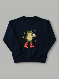 Frog In Boots - Sweatshirt Navy by Tout Est Fichu
