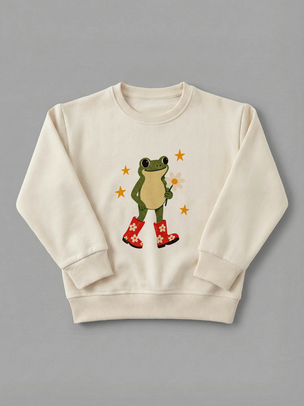Frog In Boots - Sweatshirt Cream by Tout Est Fichu