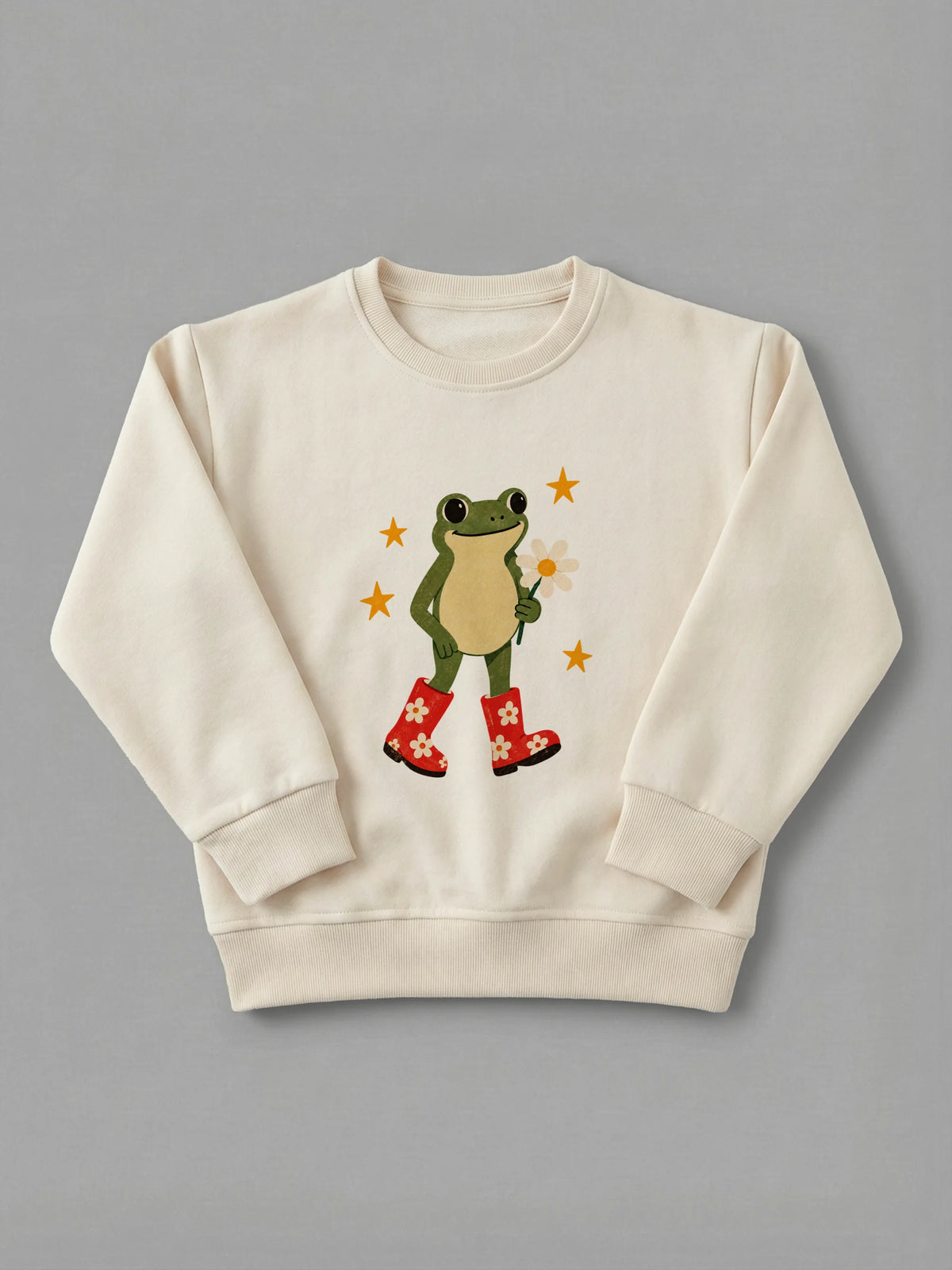 Frog In Boots - Sweatshirt Cream by Tout Est Fichu