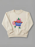 Ice Skate Cat - Sweatshirt in Cream by Tout Est Fichu
