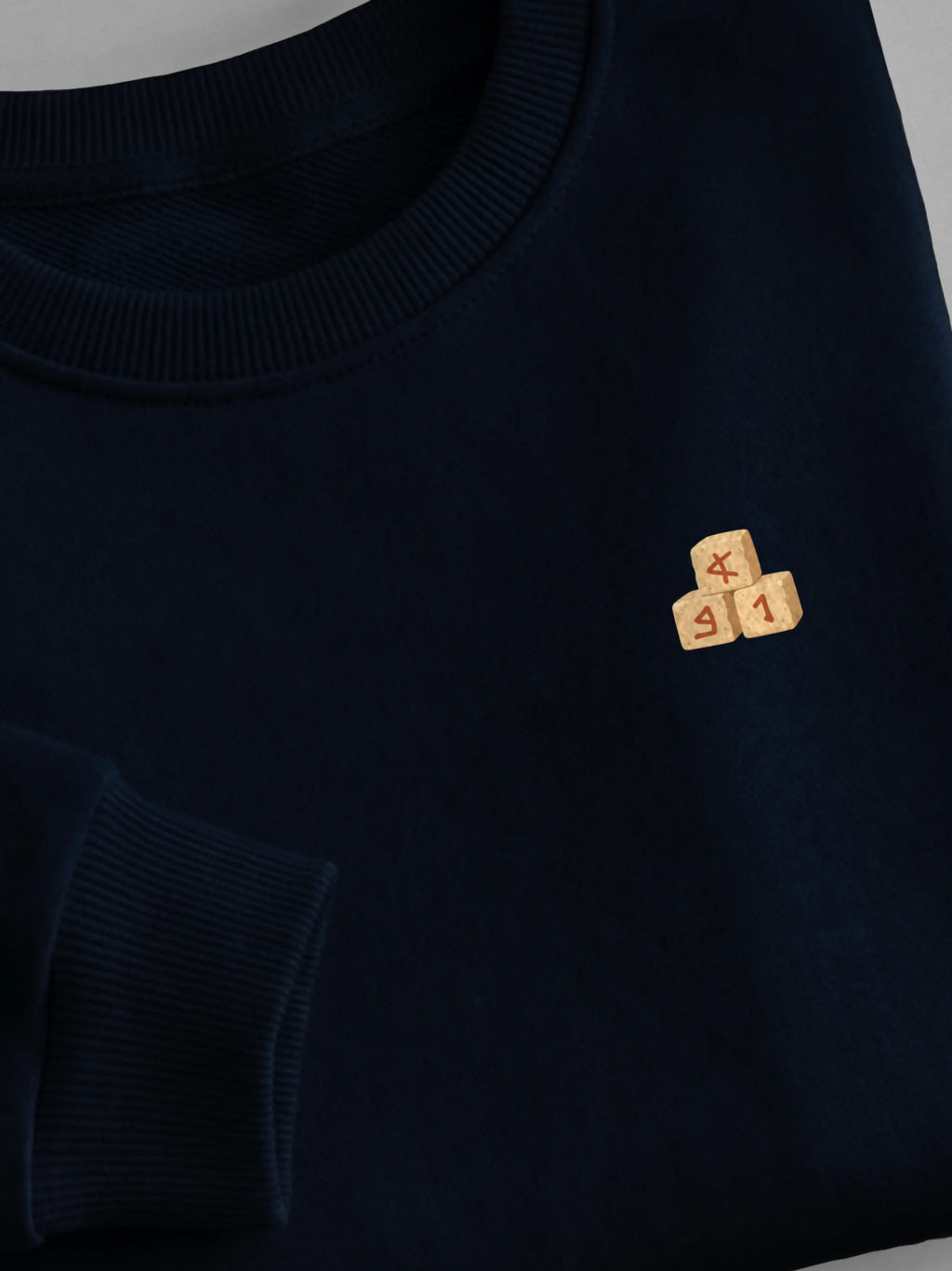 Little Phoenician Minis - Alphabet - Sweatshirt Navy close-up by Tout Est Fichu