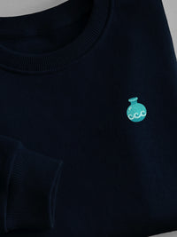 Little Phoenician Minis - Amphora Azure - Sweatshirt Navy close-up by Tout Est Fichu