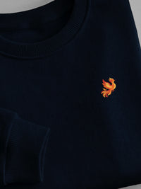 Little Phoenician Minis - Phoenix - Sweatshirt Navy close-up by Tout Est Fichu