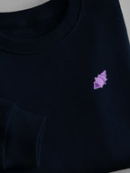 Little Phoenician Minis - Purple Seashell - Sweatshirt Navy close-up by Tout Est Fichu
