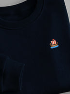 Little Phoenician Minis - Ship - Sweatshirt Navy close-up by Tout Est Fichu
