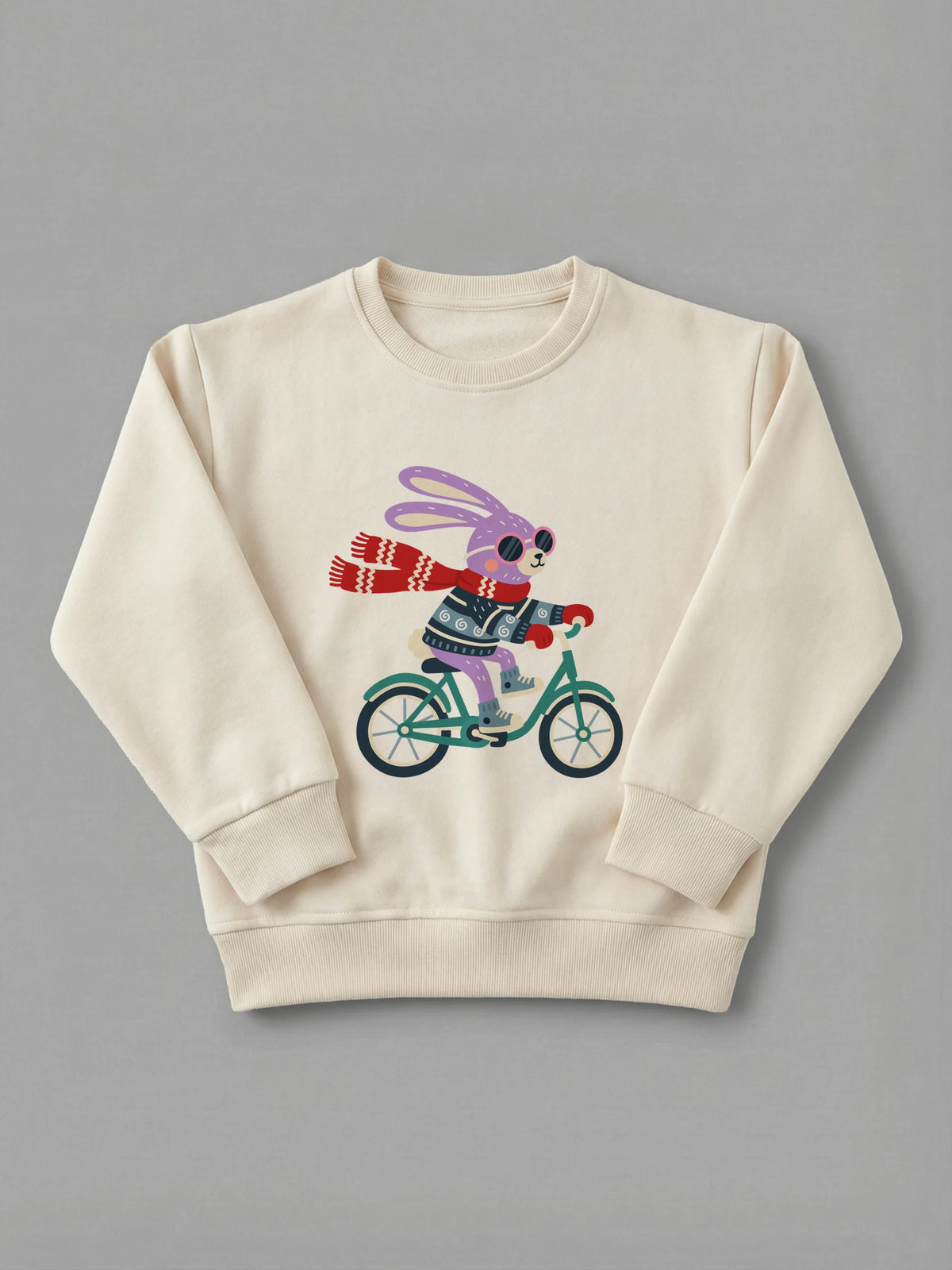 Rider Rabbit - Sweatshirt Cream by Tout Est Fichu