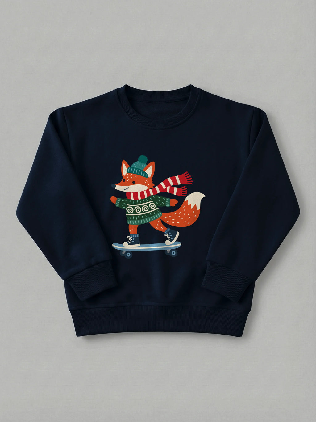 Skater Fox - Sweatshirt Navy by Tout Est Fichu