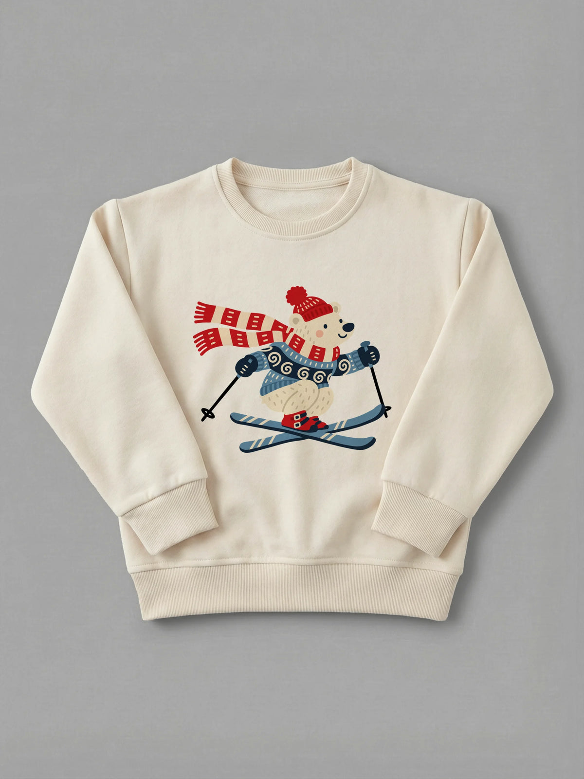 Ski Bear - Sweatshirt Cream by Tout Est Fichu