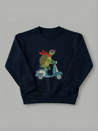 Turbo Turtle - Sweatshirt in Navy by Tout Est Fichu