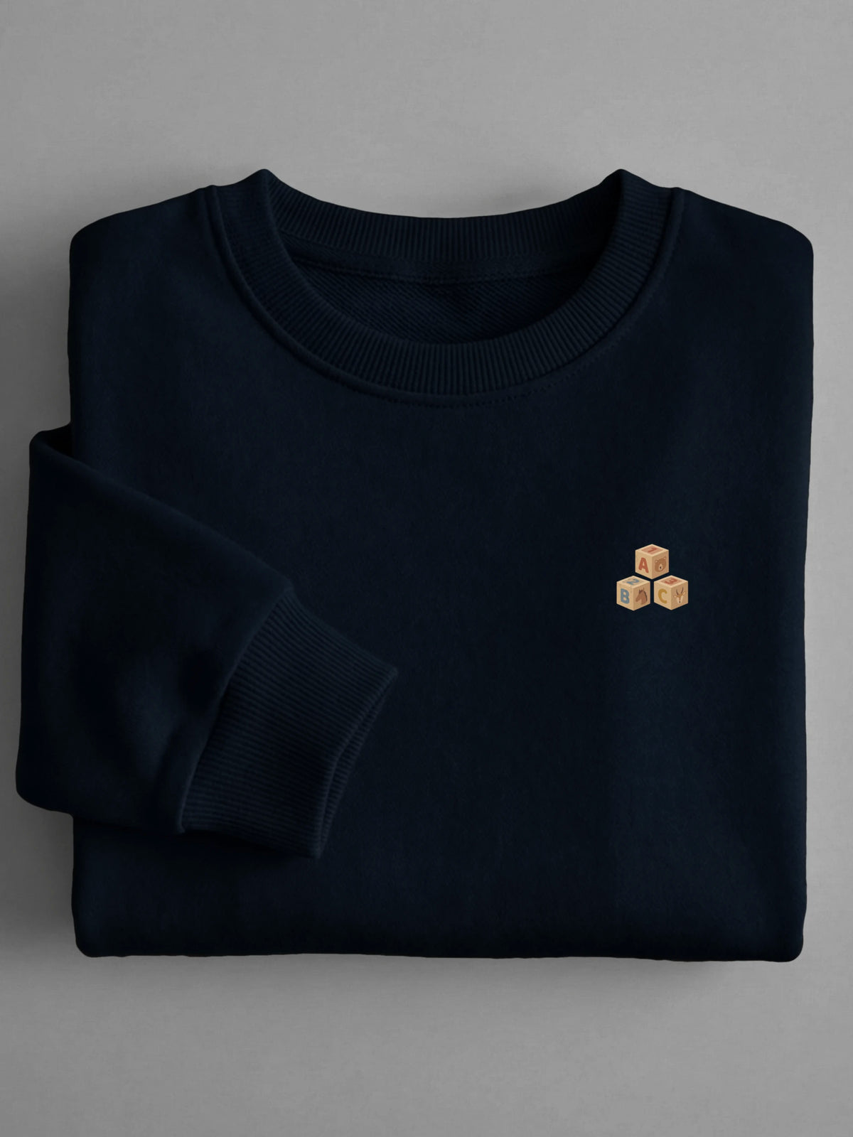 My Toy Minis - Wooden Cubes - Sweatshirt in Navy by Tout Est Fichu